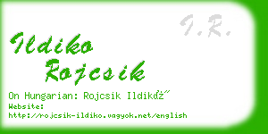 ildiko rojcsik business card